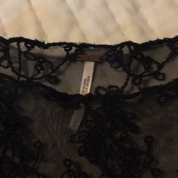 Black lace Free People top - Picture 3 of 3